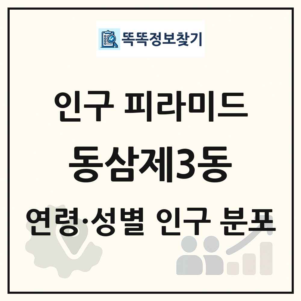동삼제3동 인구 피라미드 링크 그림